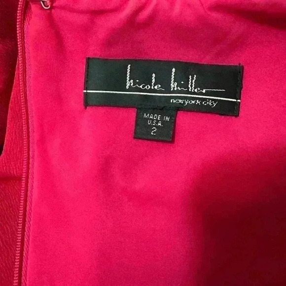 Nicole Miller Women's Red Midi Dress Size 2 - Picture 11 of 12